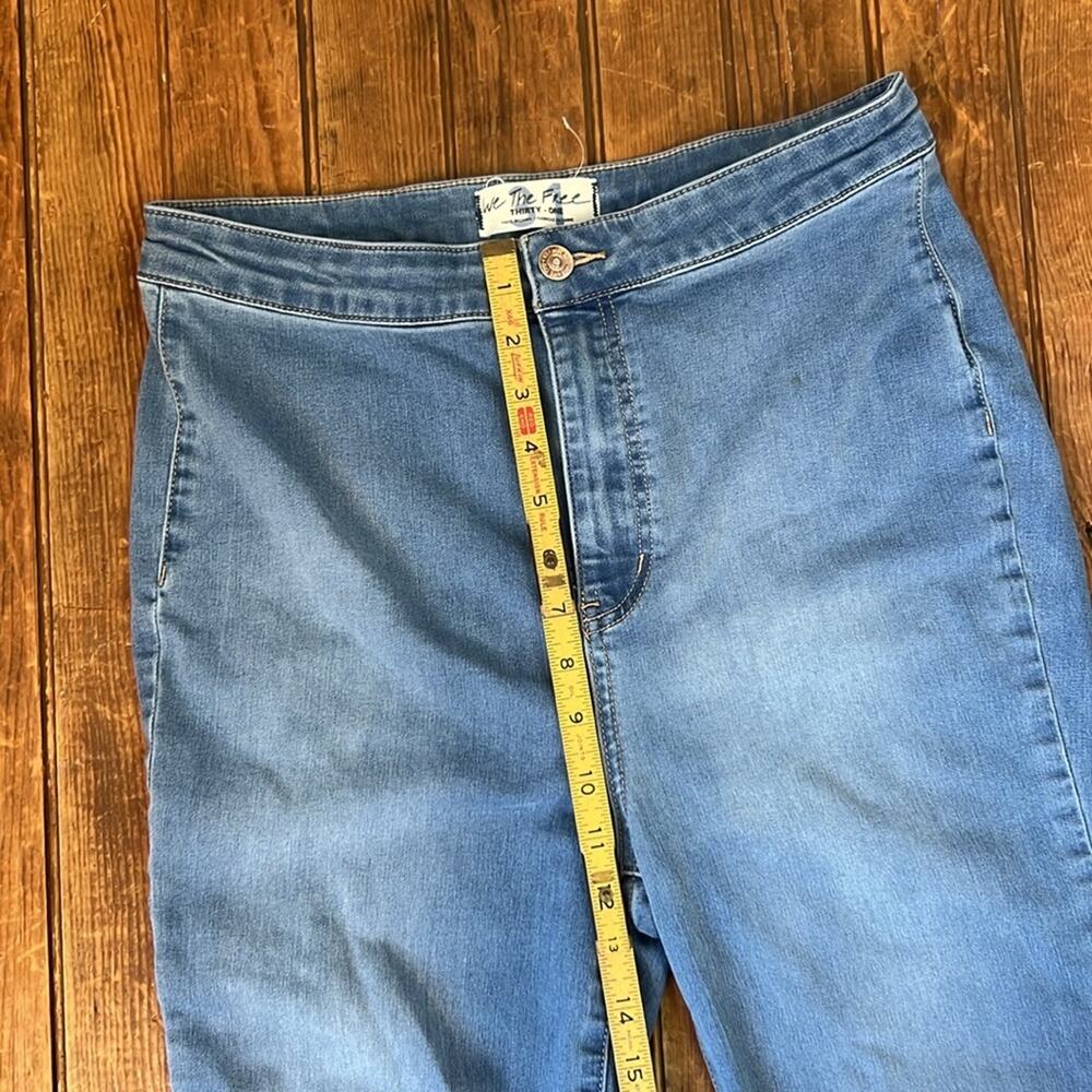 Women's Blue Flared Jeans - Picture 6 of 8